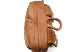Leather Brown Mens Backpacks Cool Travel Backpack Laptop Backpack for men - iwalletsmen