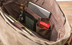 Inside of laptop messenger bag canvas Shoulder bag