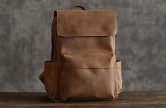 Genuine Leather Mens Cool Backpack Sling Bag Large Travel Bag Hiking Bag for men