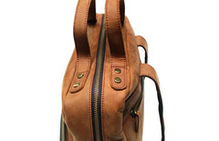 Cool Brown Mens Leather Backpack Travel Backpacks Laptop Backpack for men - iwalletsmen