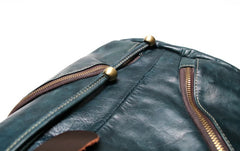 Cool Green Mens Leather Backpack Travel Backpacks Laptop Backpacks for men - iwalletsmen