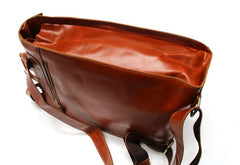 Brown Leather Mens Backpack Travel Backpacks Laptop Backpack for men - iwalletsmen
