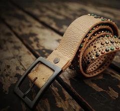 Handmade Genuine Leather Mens Belt Custom Cool Leather Men Black Belt for Men
