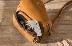 Leather Belt Pouch Phone Case Mens Waist Bag Shoulder Bag for Men - iwalletsmen