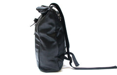 Black Leather Mens Backpacks Travel Backpacks Laptop Backpack for men - iwalletsmen