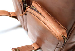 Leather Brown Mens Backpack Cool Travel Backpacks Laptop Backpack for men - iwalletsmen