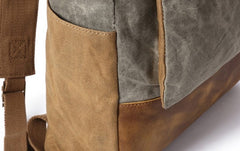 Waxed Canvas Mens Travel Backpacks Canvas School Backpacks Laptop Backpack for Men - iwalletsmen