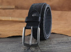 Genuine Leather Punk Rock Biker Trucker Mens Belt Men Black Coffee Belt for Men