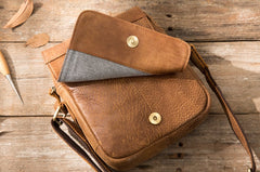 Cool Leather Small Mens Messenger Bags Shoulder Bags for Men - iwalletsmen