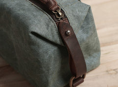 Large Canvas Green Mens Clutch Bag Zipper Wristlet Bag Phone Purse for Men - iwalletsmen