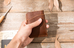 Leather Mens Card Holders Slim Front Pocket Wallet Card Wallet for Men - iwalletsmen