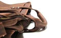 Vintage Leather Mens Large Travel Bags Handbags Shoulder Bags for men - iwalletsmen