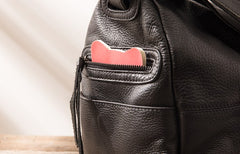 Cool Black Leather Mens Weekender Bag Travel Bags Shoulder Bags for men - iwalletsmen