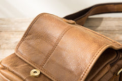 Small Cool Leather Mens Messenger Bags Shoulder Bags for Men - iwalletsmen