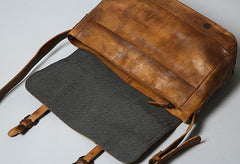 Handmade Leather Mens Cool Shoulder Bag Messenger Bag Chest Bag Bike Bag Cycling Bag for men