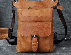 Cool Biker Leather Drop Leg Bag Mens Belt Pouch Waist Bag Shoulder Bag for Men - iwalletsmen