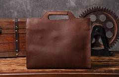 Genuine Leather Mens Cool Clutch Wristlet Bag Briefcase Work Bag Business Bag for men
