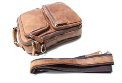 Cool Leather Mens Small Handbags Messenger Bags Shoulder Bag for men - iwalletsmen