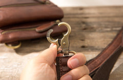 Leather Belt Pouch Belt Cases Mens Waist Bag Shoulder Bag for Men - iwalletsmen