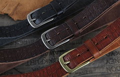 Genuine Leather Punk Rock Biker Trucker Mens Belt Men Black Coffee Belt for Men