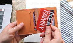 Leather Mens Card Wallets Small Wallet Slim Wallet Front Pocket Wallet for Men - iwalletsmen