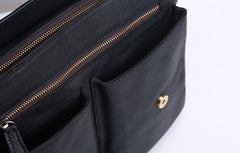 Handmade Leather Mens Cool Shoulder Bag Messenger Bag Chest Bag Bike Bag Cycling Bag for men