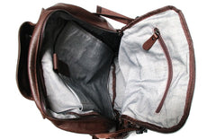 Cool Coffee Mens Leather Backpack Travel Backpacks Laptop Backpack for men - iwalletsmen