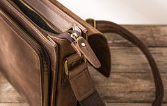 Cool Brown Vintage Leather Mens Messengers Bag Shoulder Bag for Men - iwalletsmen