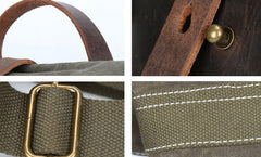 Waxed Canvas Mens Cool Backpacks Canvas Travel Backpack Canvas School Backpack for Men - iwalletsmen