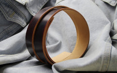 Cool Handmade Red Brown Leather Mens Belt Leather Belt for Men - iwalletsmen