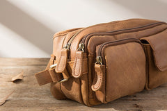 Vintage Leather Fanny Packs Mens Waist Bag Hip Pack Belt Bag for Men - iwalletsmen