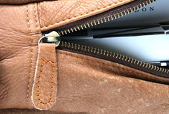 Cool Brown Mens Leather Backpack Travel Backpacks School Backpacks for men - iwalletsmen