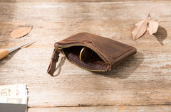 Leather Mens Card Holders Slim Front Pocket Wallet Coin Wallet for Men - iwalletsmen