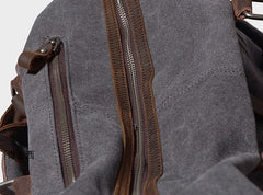 Mens Waxed Canvas Leather Weekender Bag Canvas Overnight bag Travel Bag for Men - iwalletsmen