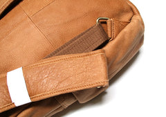 Leather Brown Mens Backpacks Cool Travel Backpack Laptop Backpack for men - iwalletsmen