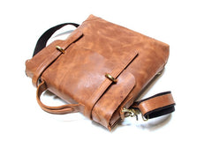Vintage Mens Leather Briefcase Handbag Shoulder Bag Backpack for men - iwalletsmen