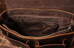 Genuine Leather Mens Cool Messenger Bag Briefcase Work Bag Business Bag for men