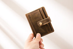 Leather Mens Card Holder Slim Front Pocket Wallets Card Wallet for Men - iwalletsmen