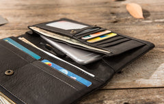 Cool Mens long Wallet Leather Bifold Wallet Long Wallets for Men - iwalletsmen