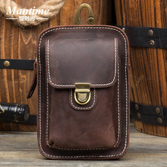 Leather Belt Pouch Mens Small Cases Waist Small Bag for Men