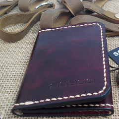 Leather Mens Front Pocket Bifold Small Wallets Card Wallet for Men - iwalletsmen