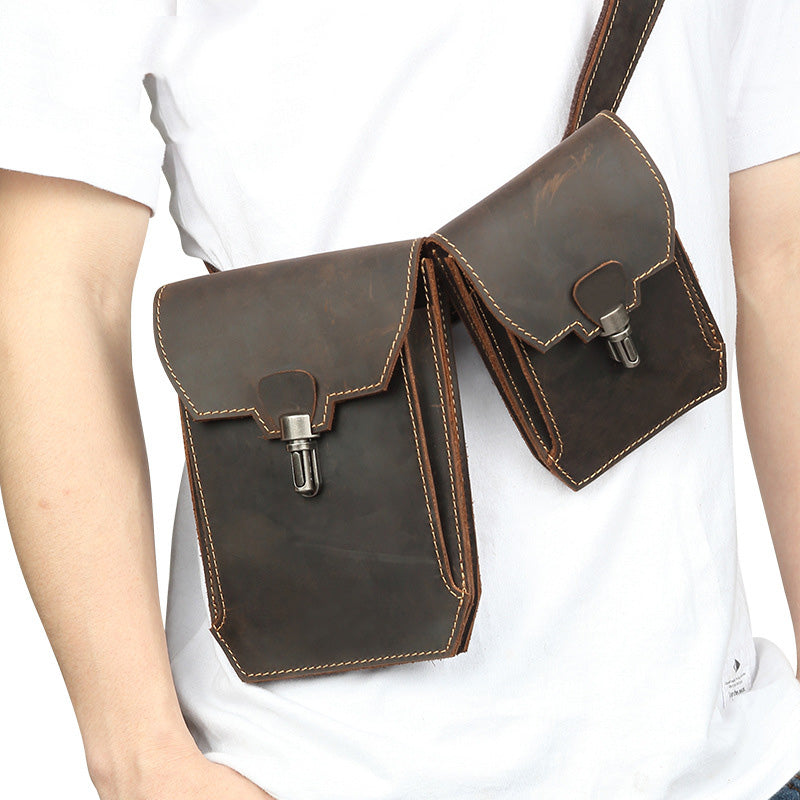 Vintage Leather Belt Pouch Mens Waist Bag for Men - iwalletsmen