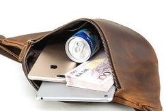 Cool Mens Leather Belt Bag Fanny Pack Waist Bags For Men - iwalletsmen
