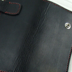 Handmade Leather Biker Wallet Mens Cool Chain Wallet Trucker Wallet with Chain