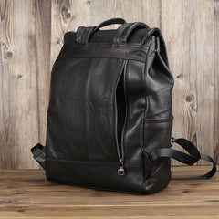 Black Suede Men's 15 inches Computer Backpack Large Travel Backpack Black Large College Backpack For Men - iwalletsmen