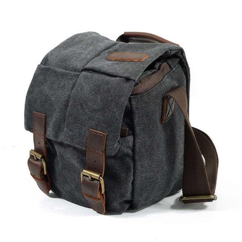Mens Small Canvas Camera Messenger Bag Side Bag Camera Shoulder Bag for Men - iwalletsmen