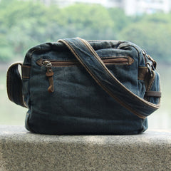 Blue Denim Mens Fashion Small inches Messenger Bag Jean Blue Small Postman Bag Courier Bag For Men - iwalletsmen