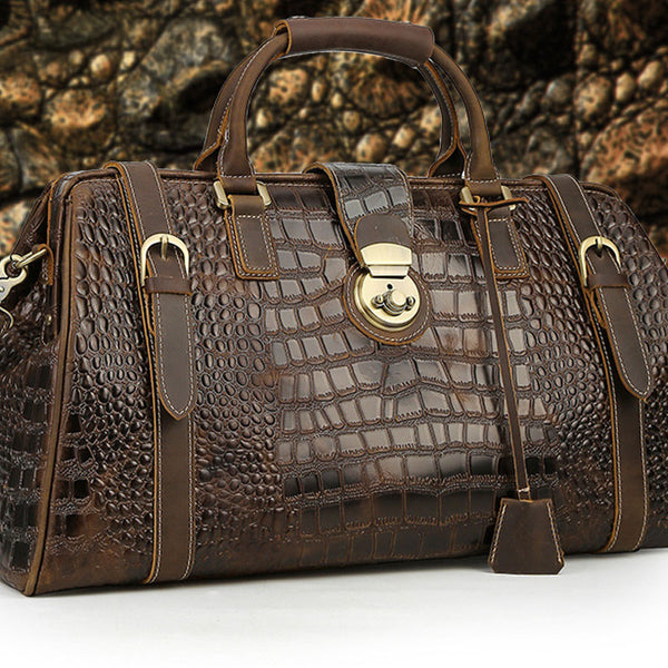 Cool Leather Mens Overnight Bag Duffle Bag Travel Bag Weekender Bags for Men - iwalletsmen