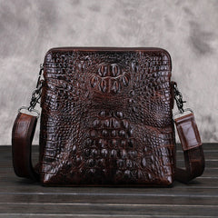 Cool Coffee Small Leather Mens Messenger Bag Shoulder Bag for Men - iwalletsmen