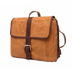 Waxed Canvas Leather Mens Cool Backpack Canvas Handbag Canvas Shoulder Bag for Men - iwalletsmen